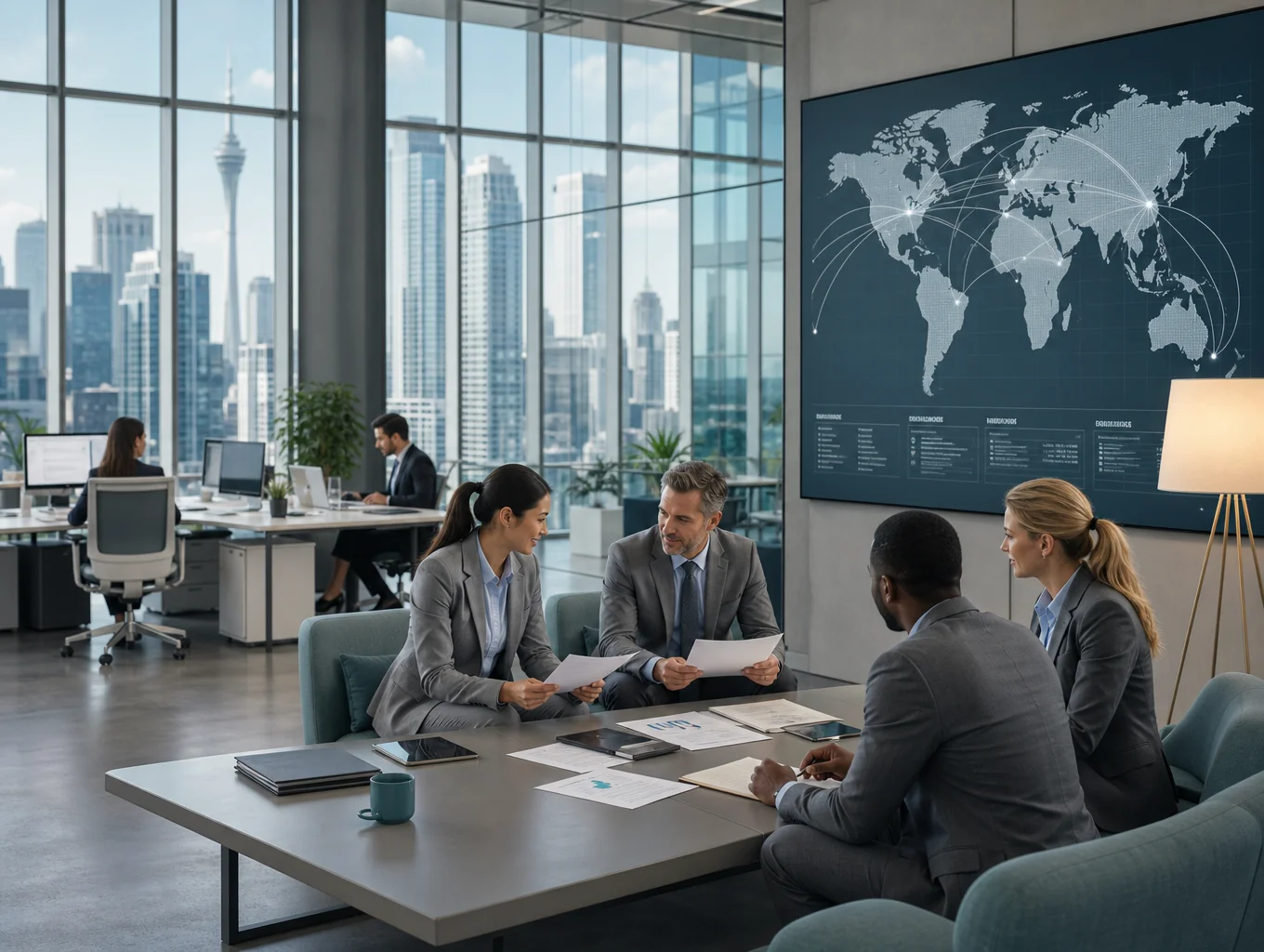 Professional office environment representing staffing agency invoice factoring